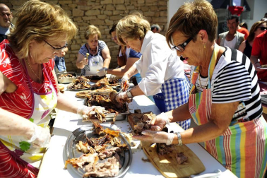 Fiesta de la trashumancia en el Día de la Vaca Brava en Larraga