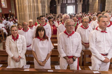 La ciudad francesa homenajeó a la capital navarra en la última jornada de sus fiestas grandes.