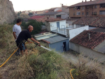 Las llamas afectaron al paraje de 'El Chorrón' y los Bomberos las controlaron antes de que llegaran a las viviendas.
