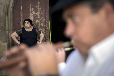 El chupinazo de fiestas de Aoiz en imágenes