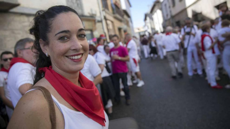 El chupinazo de fiestas de Aoiz en imágenes