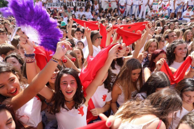 Anfas prende la mecha para el arranque de las fiestas de Tafalla