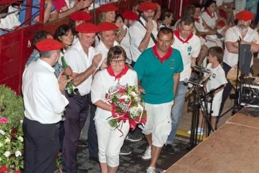 Imágenes de la procesión de San Roque y el Paloteado de las fiestas de Murchante