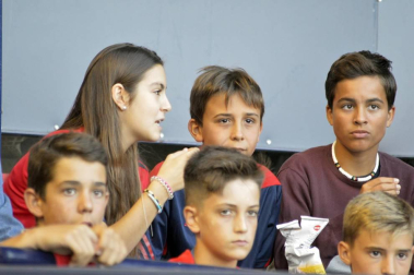 Imágenes del búscate en la grada del Osasuna - Sevilla Atlético