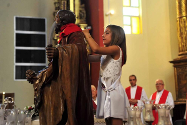 Imágenes de la procesión en honor a San Bartolomé en Marcilla.