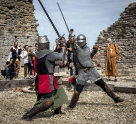 Imágenes de la fiesta medieval en Tiebas.