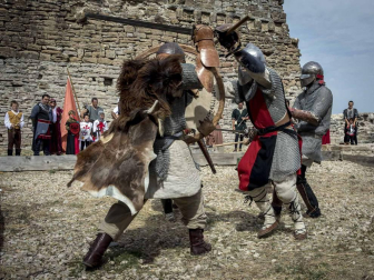 Imágenes de la fiesta medieval en Tiebas.