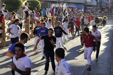 Imágenes del encierro del día 5 de Peralta