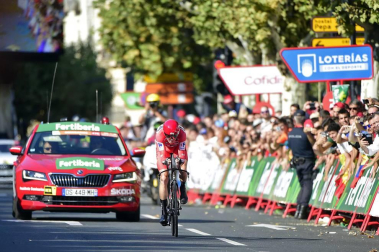 Imágenes de la Vuelta a España: etapa entre Los Arcos y Logroño