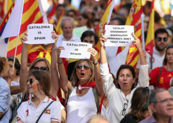 El lema de la manifestación convocada por Societat Civil Catalana es "¡Basta! Recuperemos la sensatez"