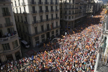 El lema de la manifestación convocada por Societat Civil Catalana es "¡Basta! Recuperemos la sensatez"