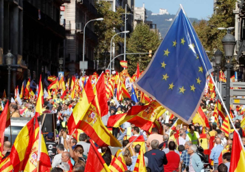 El lema de la manifestación convocada por Societat Civil Catalana es "¡Basta! Recuperemos la sensatez"