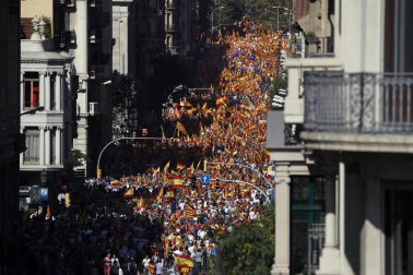 El lema de la manifestación convocada por Societat Civil Catalana es "¡Basta! Recuperemos la sensatez"