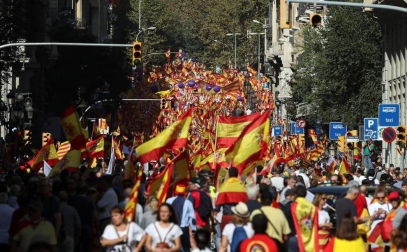 El lema de la manifestación convocada por Societat Civil Catalana es "¡Basta! Recuperemos la sensatez"