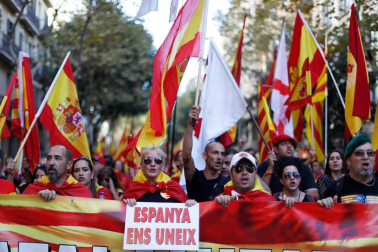 El lema de la manifestación convocada por Societat Civil Catalana es "¡Basta! Recuperemos la sensatez"