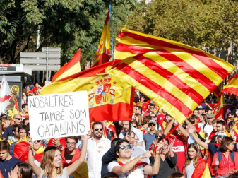 El lema de la manifestación convocada por Societat Civil Catalana es "¡Basta! Recuperemos la sensatez"