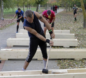 Pamplona acogió este domingo el 'Gladiator's Day', carrera de obstáculos de la Liga OCRA y puntuable para el próximo Europeo