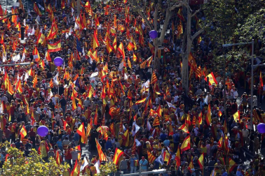 Manifestación convocada por Sociedad Civil Catalana