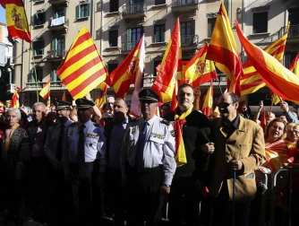 Manifestación convocada por Sociedad Civil Catalana