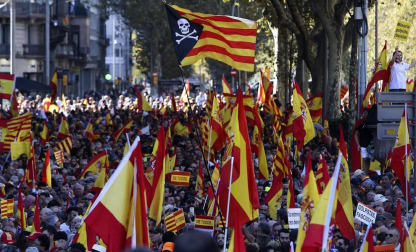 Manifestación convocada por Sociedad Civil Catalana
