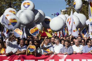 Manifestación convocada por Sociedad Civil Catalana