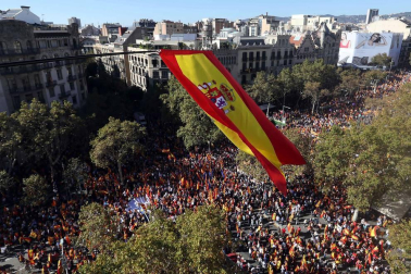 Manifestación convocada por Sociedad Civil Catalana