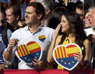 Manifestación convocada por Sociedad Civil Catalana