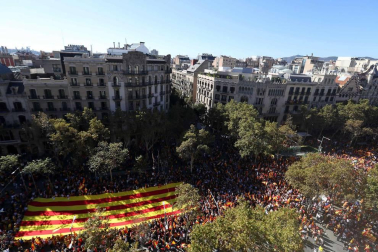 Manifestación convocada por Sociedad Civil Catalana