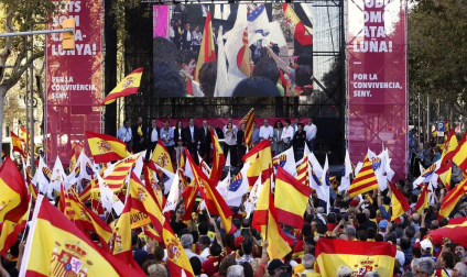 Manifestación convocada por Sociedad Civil Catalana