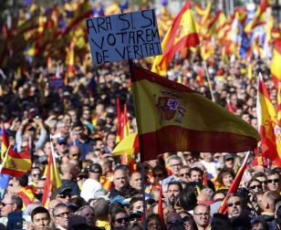 Manifestación convocada por Sociedad Civil Catalana