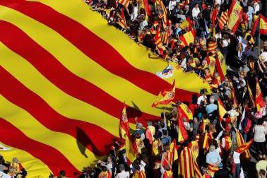Manifestación convocada por Sociedad Civil Catalana