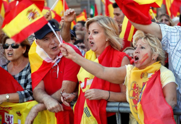 Manifestación convocada por Sociedad Civil Catalana