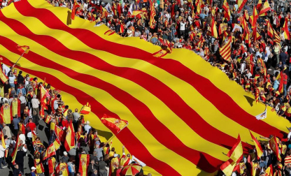 Manifestación convocada por Sociedad Civil Catalana