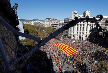 Manifestación convocada por Sociedad Civil Catalana