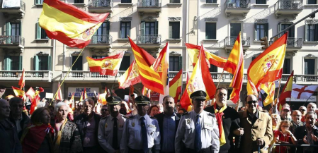 Manifestación convocada por Sociedad Civil Catalana