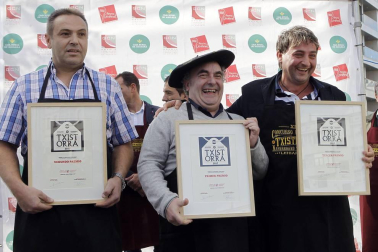 El estellés Félix Aramendía ganó este pasado domingo el XII Concurso Navarro de Txistorra.