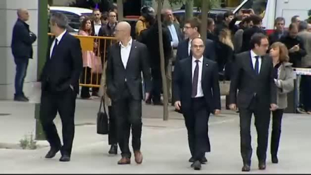Los exconsellers del Govern llegan a la Audiencia Nacional