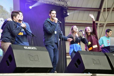 Fotos de la Carpa Universitaria 2017 en la Ciudad Deportiva Amaya, en Pamplona.