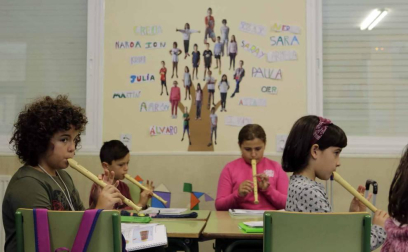 Escolares del colegio Martín de Azpilcueta