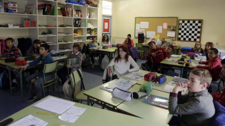 Escolares del colegio Martín de Azpilcueta