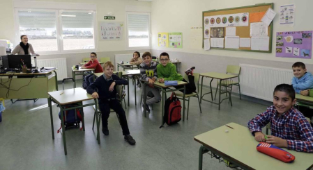 Escolares del colegio Martín de Azpilcueta