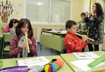 Escolares del colegio Martín de Azpilcueta