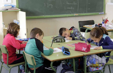 Escolares del colegio Martín de Azpilcueta