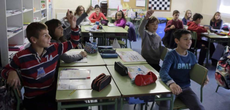 Escolares del colegio Martín de Azpilcueta