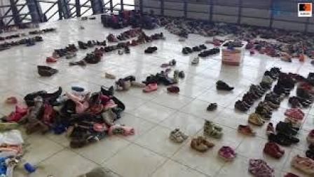 La villa olímpica de Atenas, convertida en almacén para refugiados