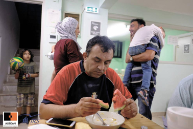 Refugiados en Atenas