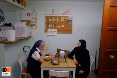 Refugiados en Atenas