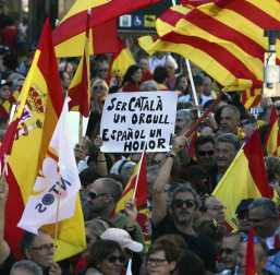 Manifestación convocada por Sociedad Civil Catalana