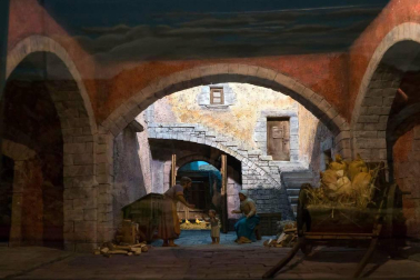 Once dioramas y dos grandes belenes integran la exposición de la Asociación de Belenistas Santa Ana de la capital ribera que ayer abrió sus puertas. Un montaje navideño de un pueblo costero es la “sorpresa” de la 23 edición de esta tradicional muestra