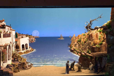Once dioramas y dos grandes belenes integran la exposición de la Asociación de Belenistas Santa Ana de la capital ribera que ayer abrió sus puertas. Un montaje navideño de un pueblo costero es la “sorpresa” de la 23 edición de esta tradicional muestra